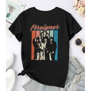 Foreigner T-Shirt 90s Rock Band Bootleg Graphic Retro Concert Tee